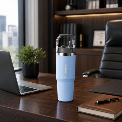 Nutcase Personalized Double Wall Insulated Water Bottle 900ml - BPA-free Vacuum Sipper Bottle