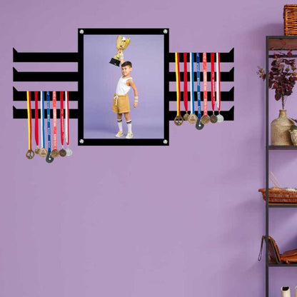 Medal Holder with Photo Custom Hanger for Medals- Showcase your Achievements