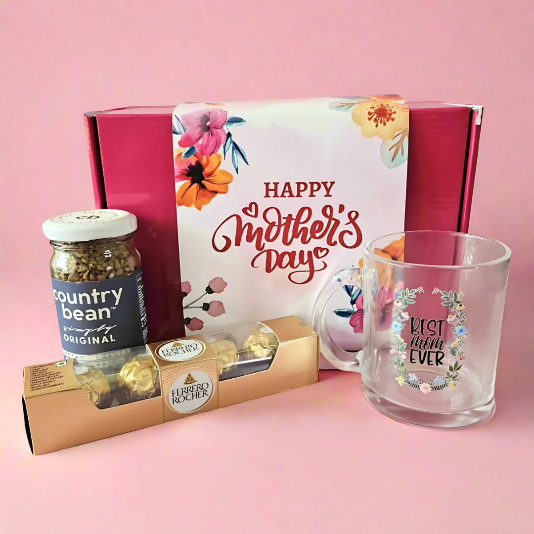 Mother's Day Gift Box – Coffee Mug, Chocolates & Premium Instant Coffee Combo for Mom