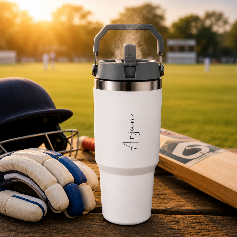 Nutcase Custom Tumblers with Straw and Handle 900ml - Double Wall Vacuum Sipper Bottle