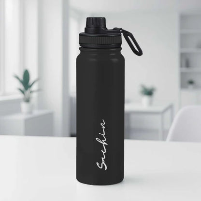 Nutcase Personalised Water Bottle 800ml Double Insulated Bottles with Name - Keeps Water Hot/Cold for Hours