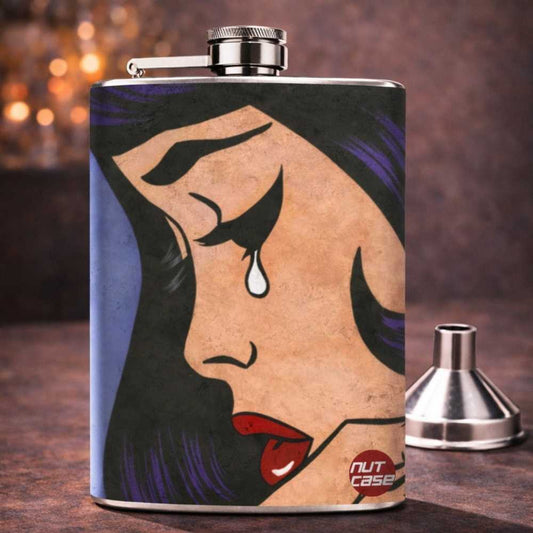 Hip Flask  -  Cry Pop Art