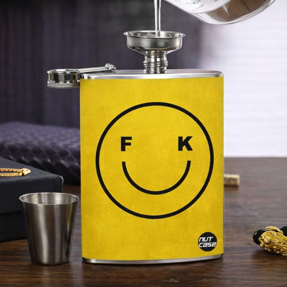 Hip Flask - Smile On face