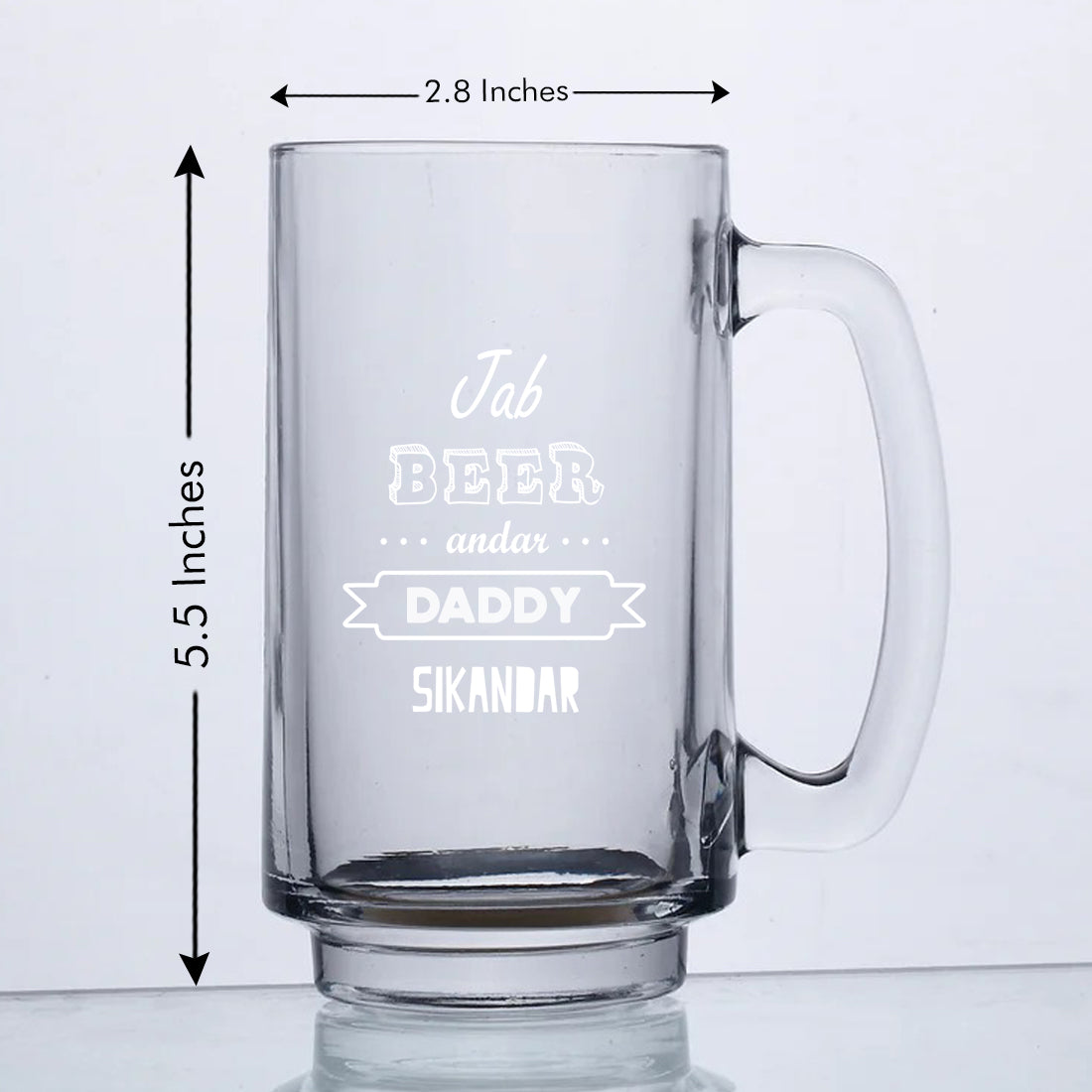Premium Beer Mug for Dad – Engraved Beer Glass Gift for Father’s Day