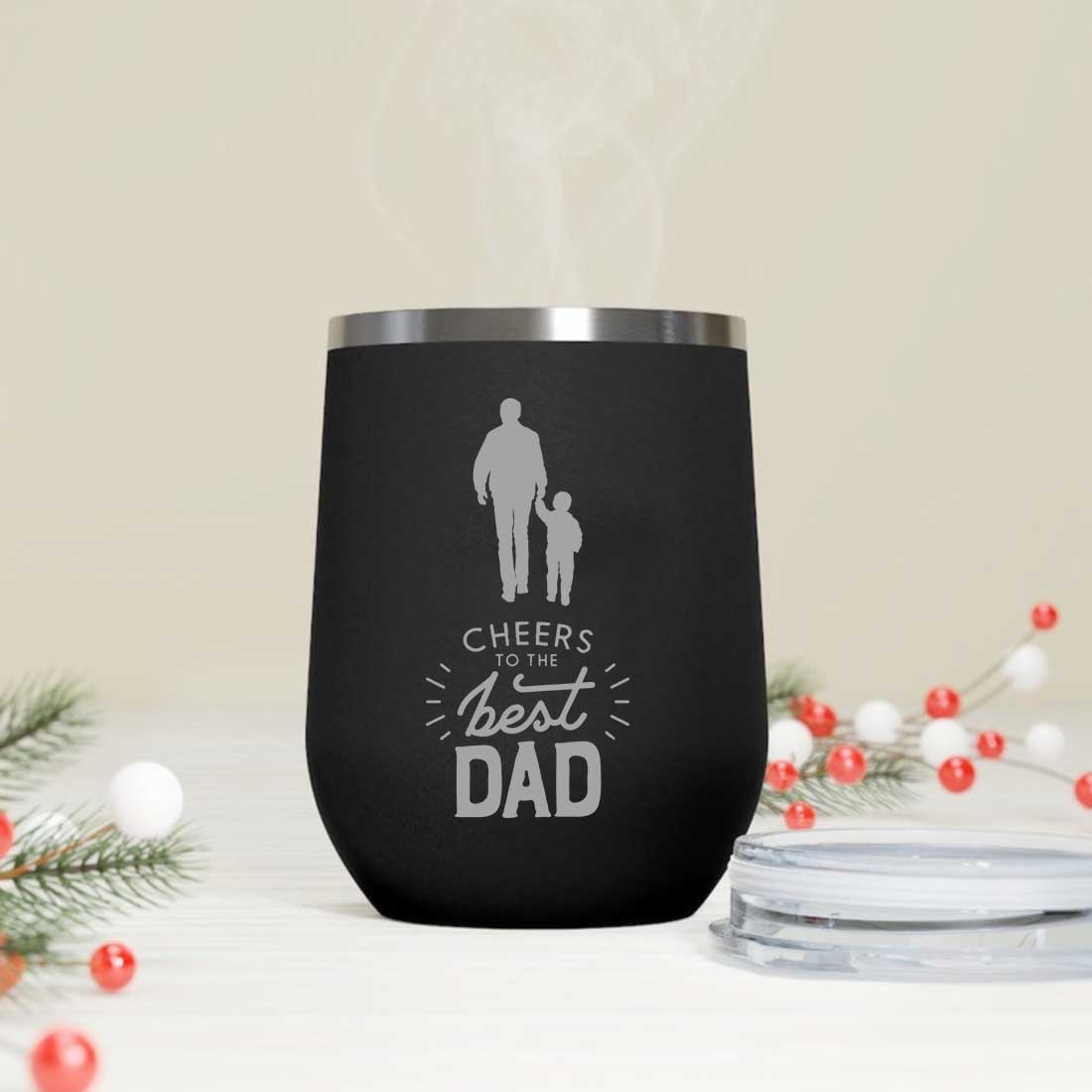 Gifts for Dad Travel Coffee Flask Tumbler With Lid - Cheers