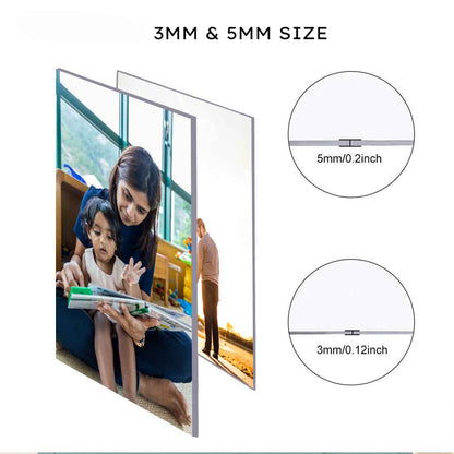 Acrylic Photo Frame - Premium Perspex Picture Frames with high definition printing - Available in various sizes