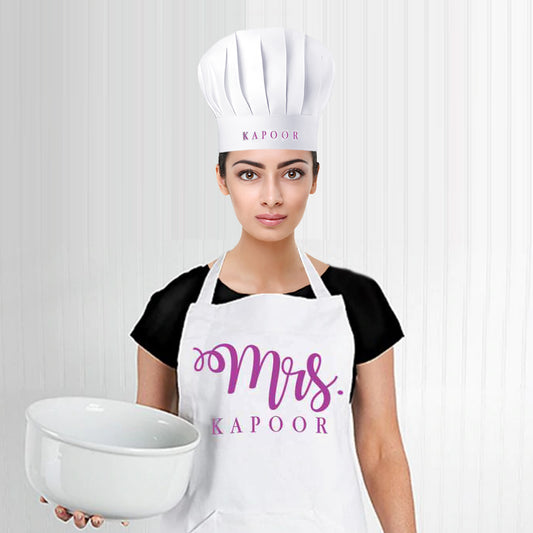 Personalised Aprons for Womens Baking Cooking - Mrs