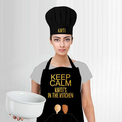 Personalized Aprons for Her Cooking With Name - Keep Calm