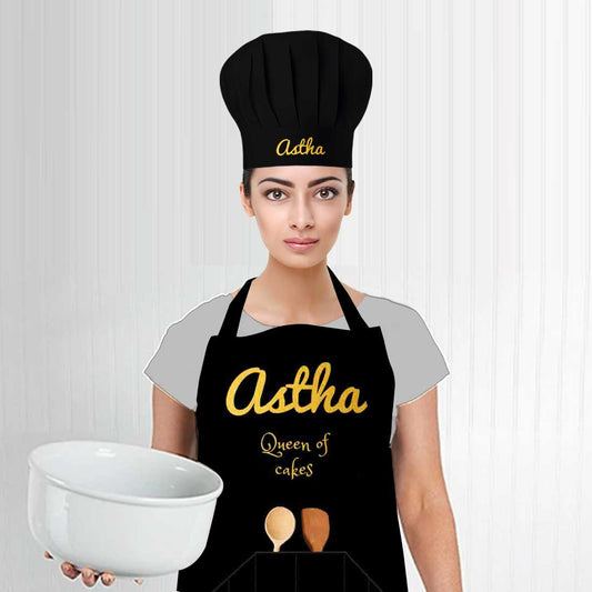 Personalized Apron with Name for Kitchen Baking Cooking - Queen Cakes