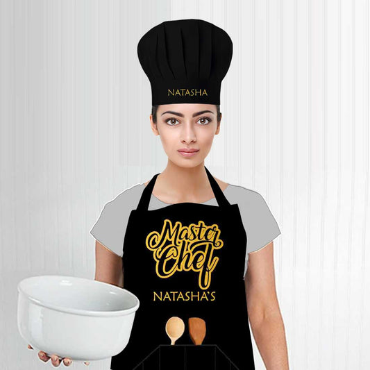 Personalized Aprons for Her Kitchen With Name Cooking - Master Chef