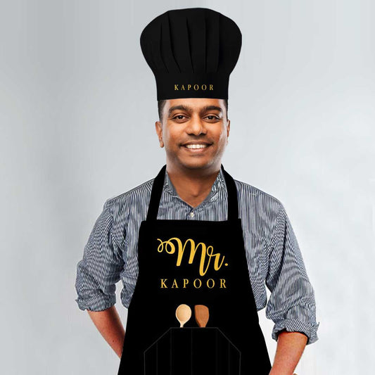 Personalised Cooking Apron With Name Anniversary Gifts for Him - Mr