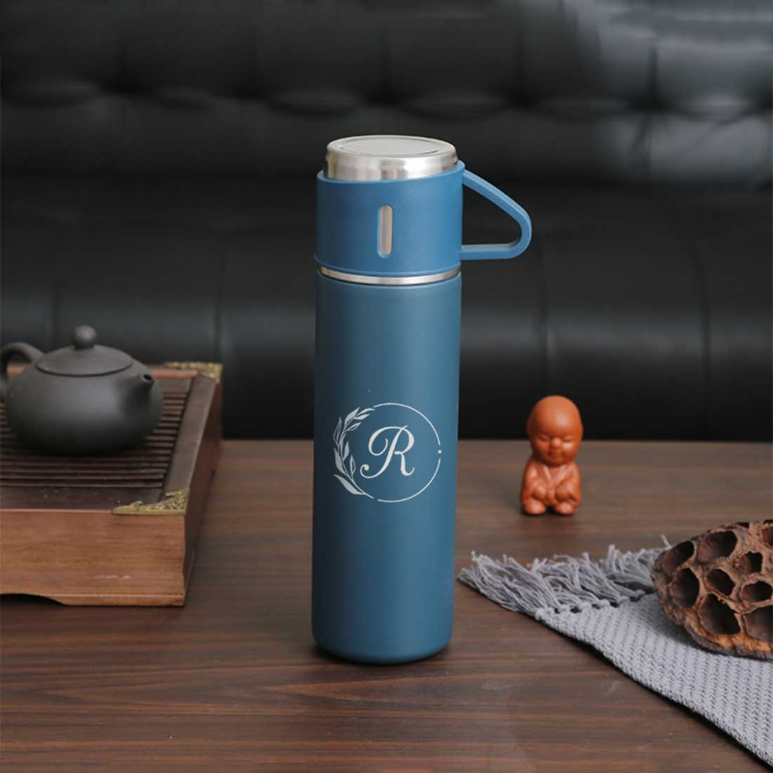 Customised Thermos Bottle With Cups Set for Travel Outdoor