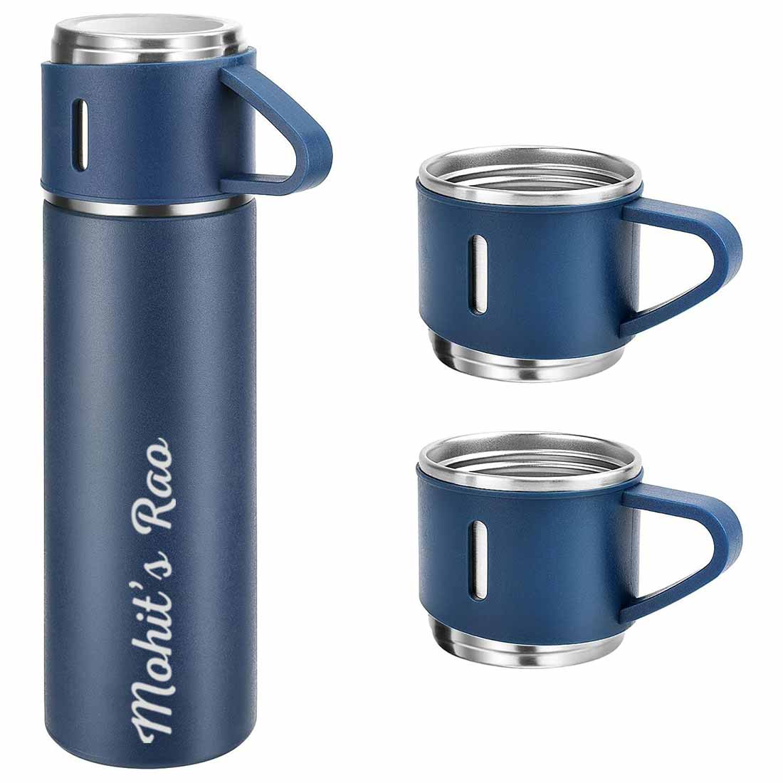 Personalized Thermos Cup Set Travel Coffee Tea Mug Flask Gift Box Cuppa