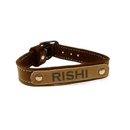 Custom Mens Leather Bracelet Personalized PU Leather Wristband - Add Name