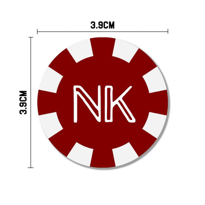 Custom Chips for Poker Engraved Initial on Casino Coin