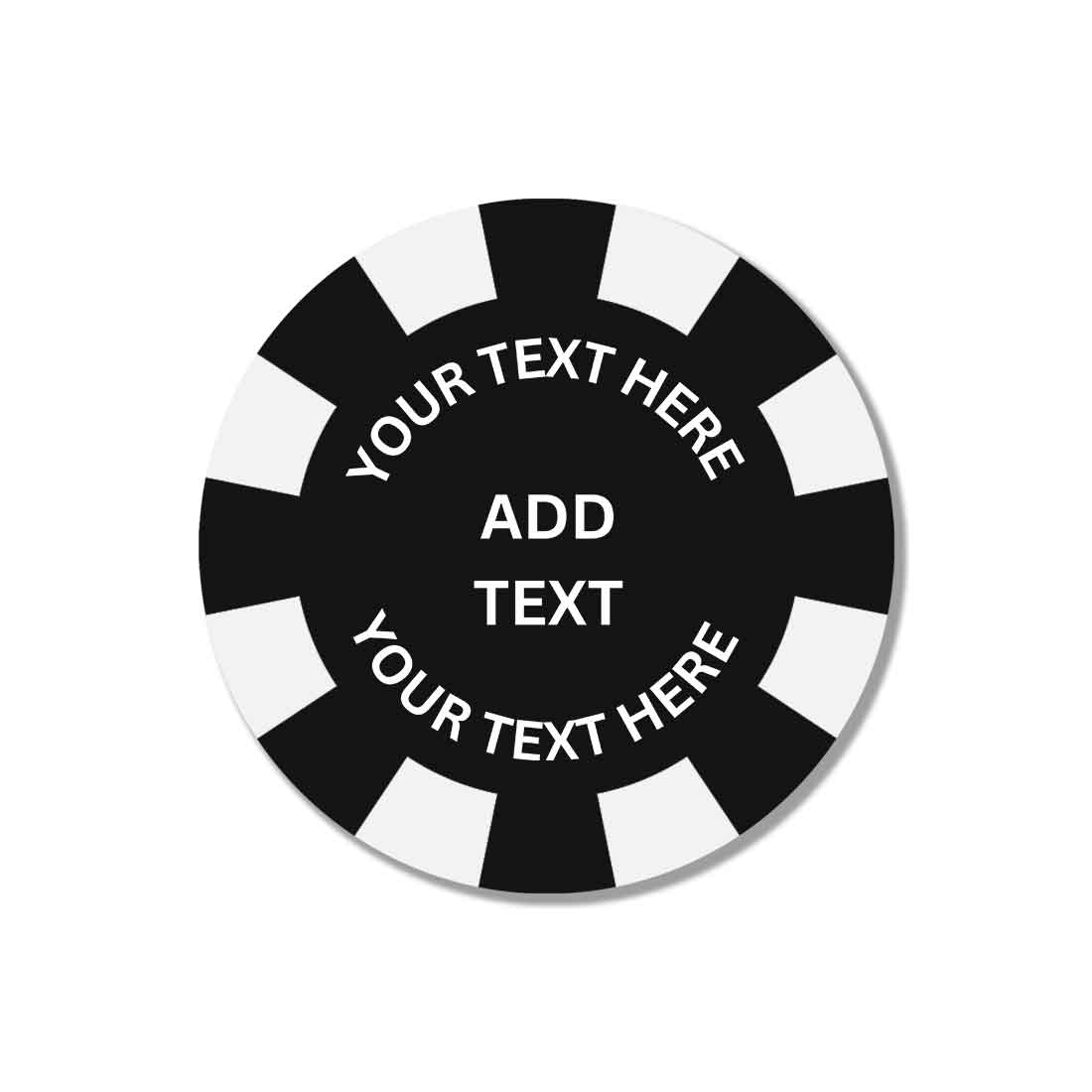 Personalized Chips for Casino with Your Text on Poker Coin - Add Text