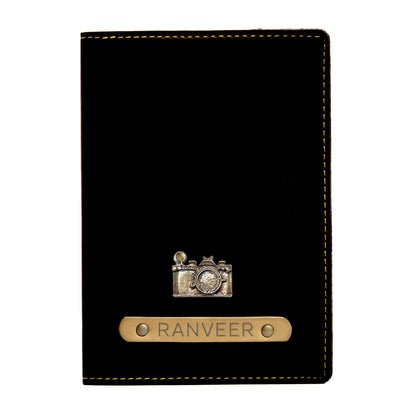 Customized Travel Wallet Passport Cover with Charm - Camera