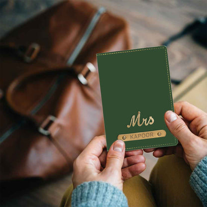 Personalized Mrs Passport Covers with Charm Customized Name for Women's