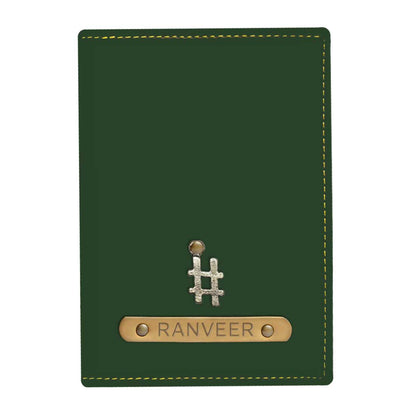 Customized Passport Wallet PU Leather with Name & Charm - Hashtag