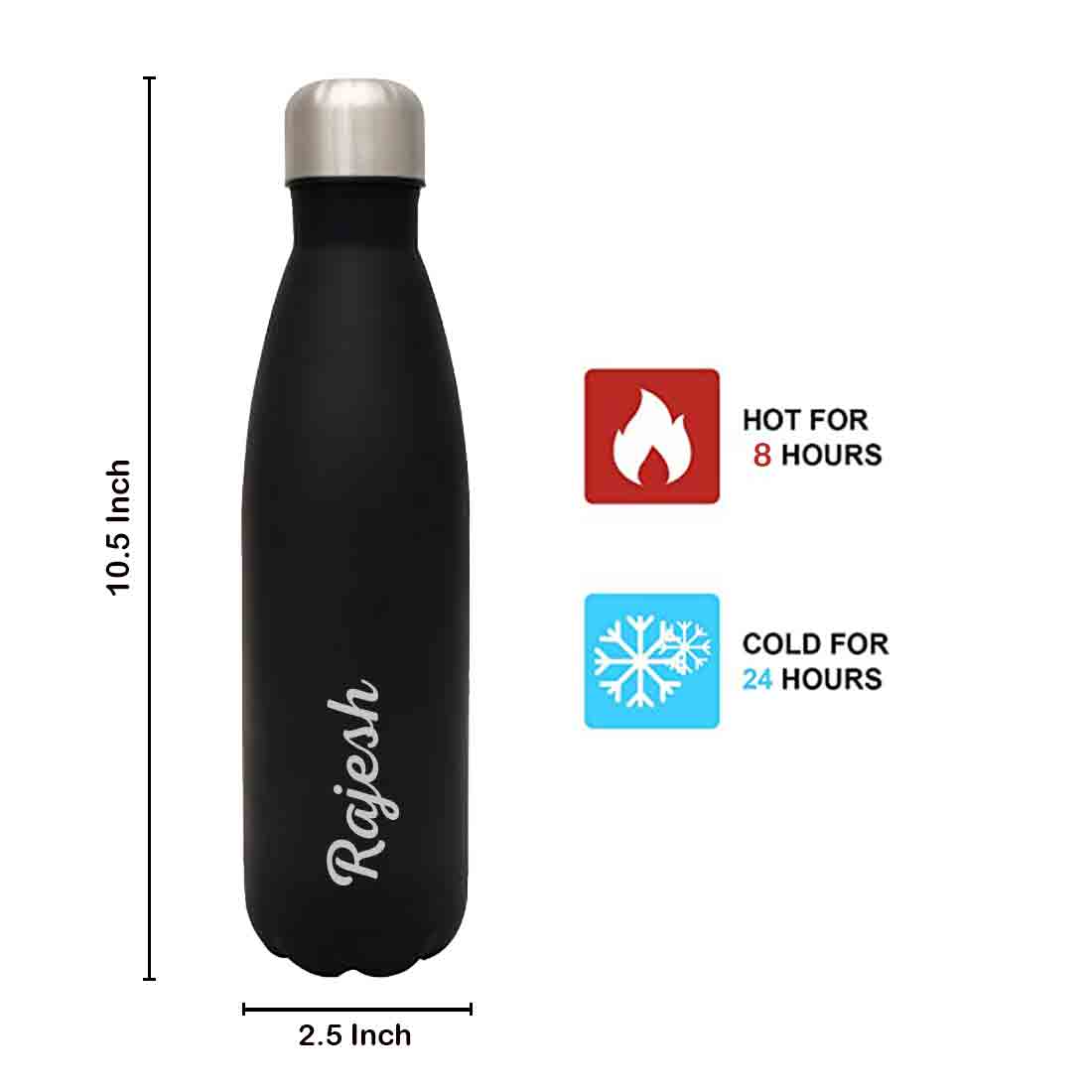 Personalized Water Bottle Insulated Stainless Steel Hot & Cold Cola Thermos - Add Name