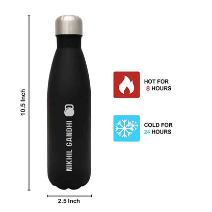 Customized Cola Shape Thermos Water Bottle Stainless Steel With Your Name - 500ml