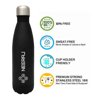 Personalised Drink Bottles Leak Proof Double Insulated Bottle for Office Use  500 ml