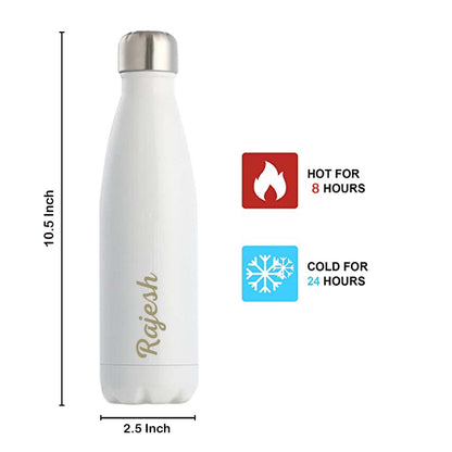 Personalized Water Bottle Insulated Stainless Steel Hot & Cold Cola Thermos - Add Name