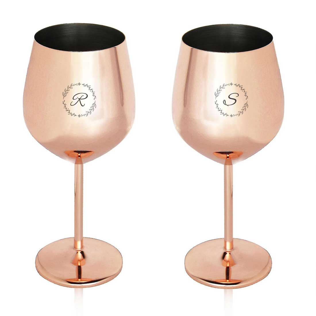 Goblets Custom Custom Steel Wine Glasses Copper Finish Goblets – Nutcase