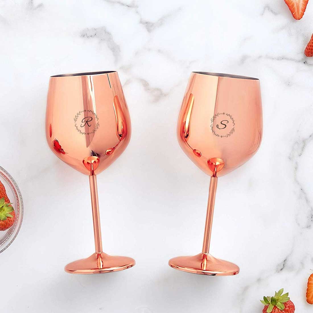 Goblets Custom Custom Steel Wine Glasses Copper Finish Goblets – Nutcase