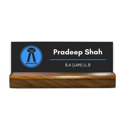 Lawyer Desk Name Plate for Office Table Name Plaque for Lawyers and Advocates