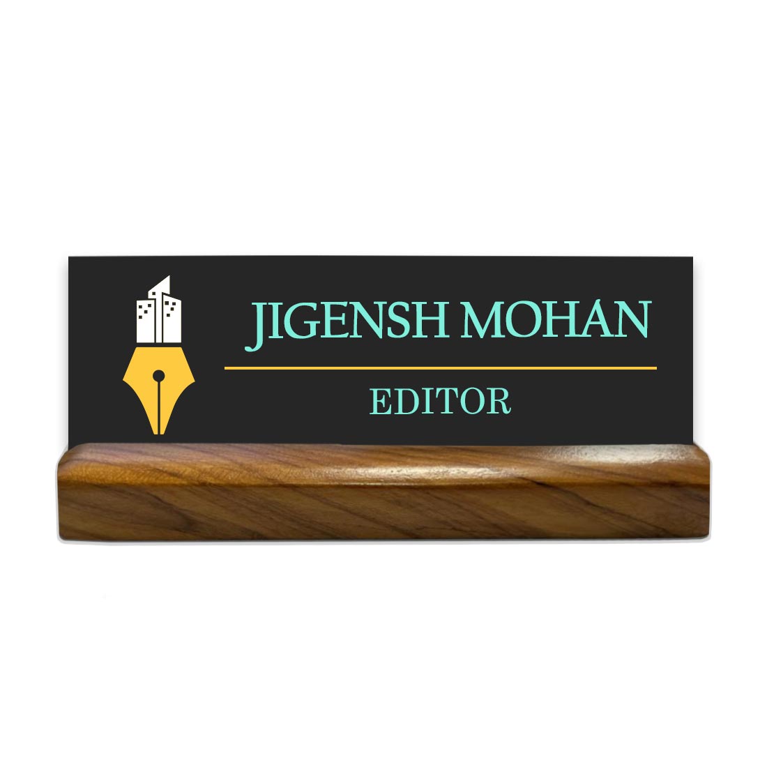 Customized Desk Name Plate Engraved Office Name Plates For Editor