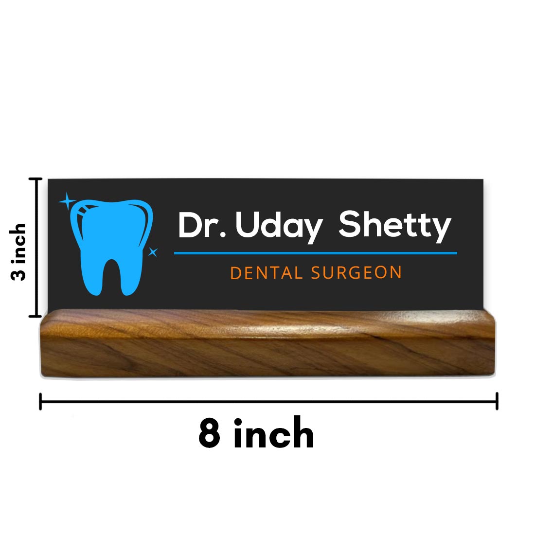Personalized Engraved Name Plate Desk Office Table for Dentist