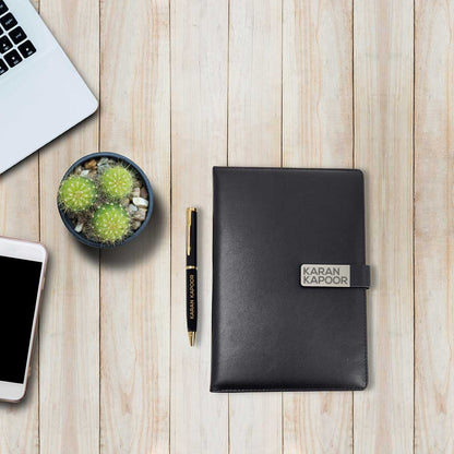 Personalised Rakhi Gifts for Brother Raksha Bandhan Premium Gift Box with Metal Rakhi Hip Flask & Diary Pen