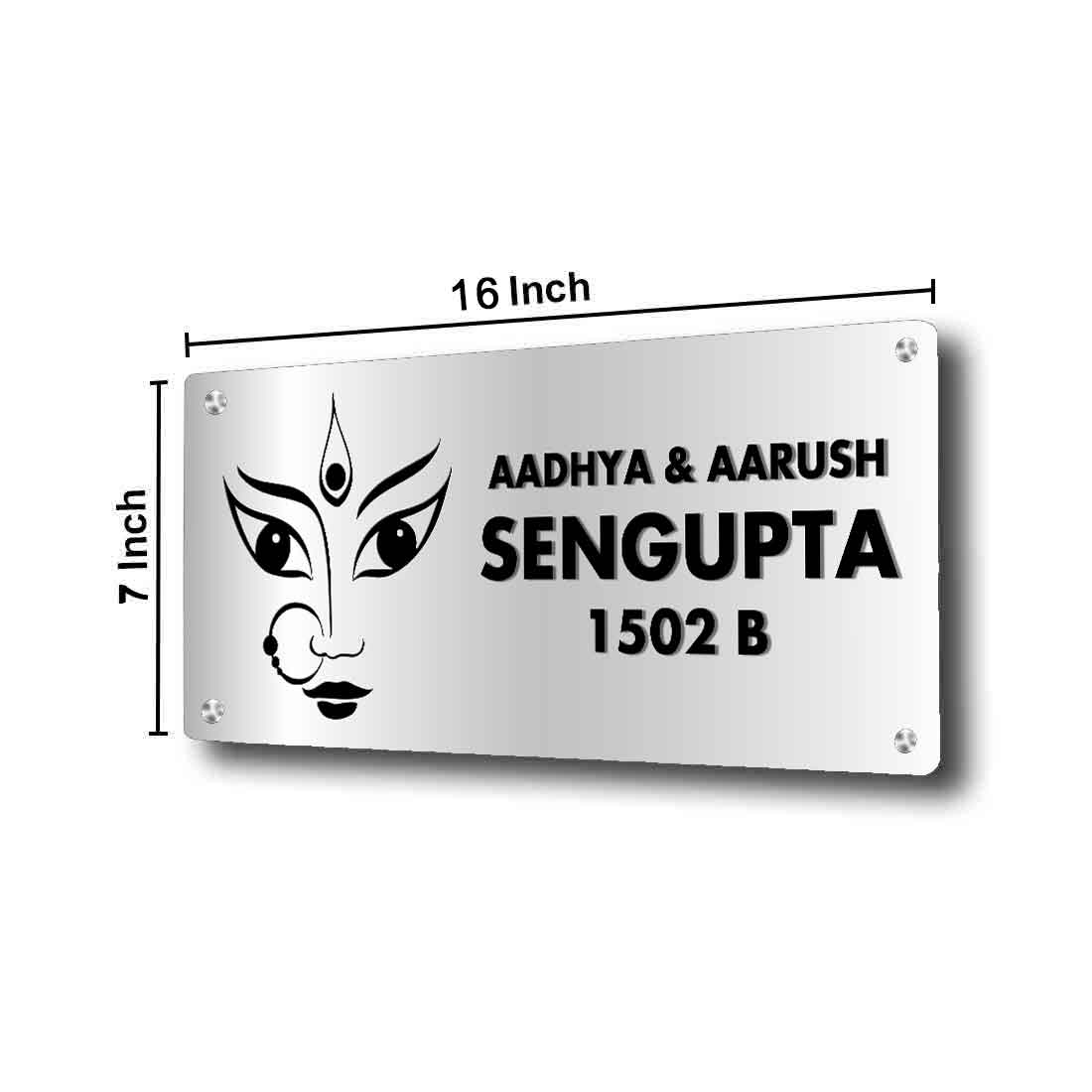 Durga Name Plate for Home Entrance