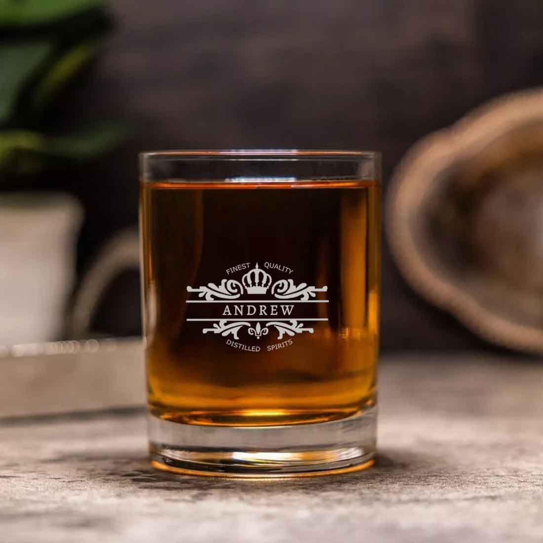 Personalize Your-Name Whiskey Glass - Gift for Boyfriend Husband Father