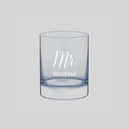 Classy Customized Whiskey Glass - Anniversary Gift For Husband - Mr