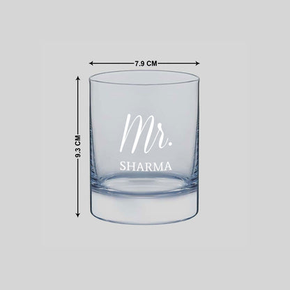 Classy Customized Whiskey Glass - Anniversary Gift For Husband - Mr