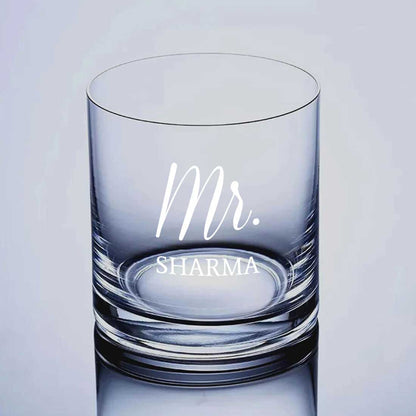 Classy Customized Whiskey Glass - Anniversary Gift For Husband - Mr