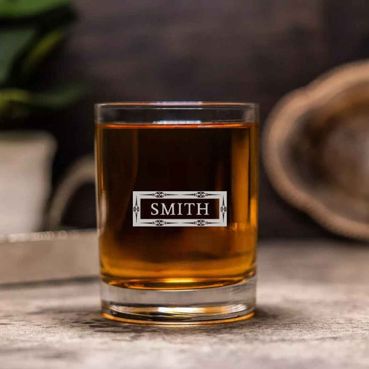 Customized Whiskey Glass-Gift For Him Unique Gifts for Boss, Friend-Frame