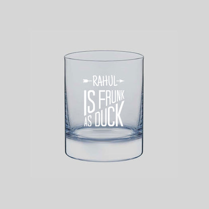 Funny Personalized Whiskey Glass - Gift for Him Husband Boyfriend - Frunk Duck