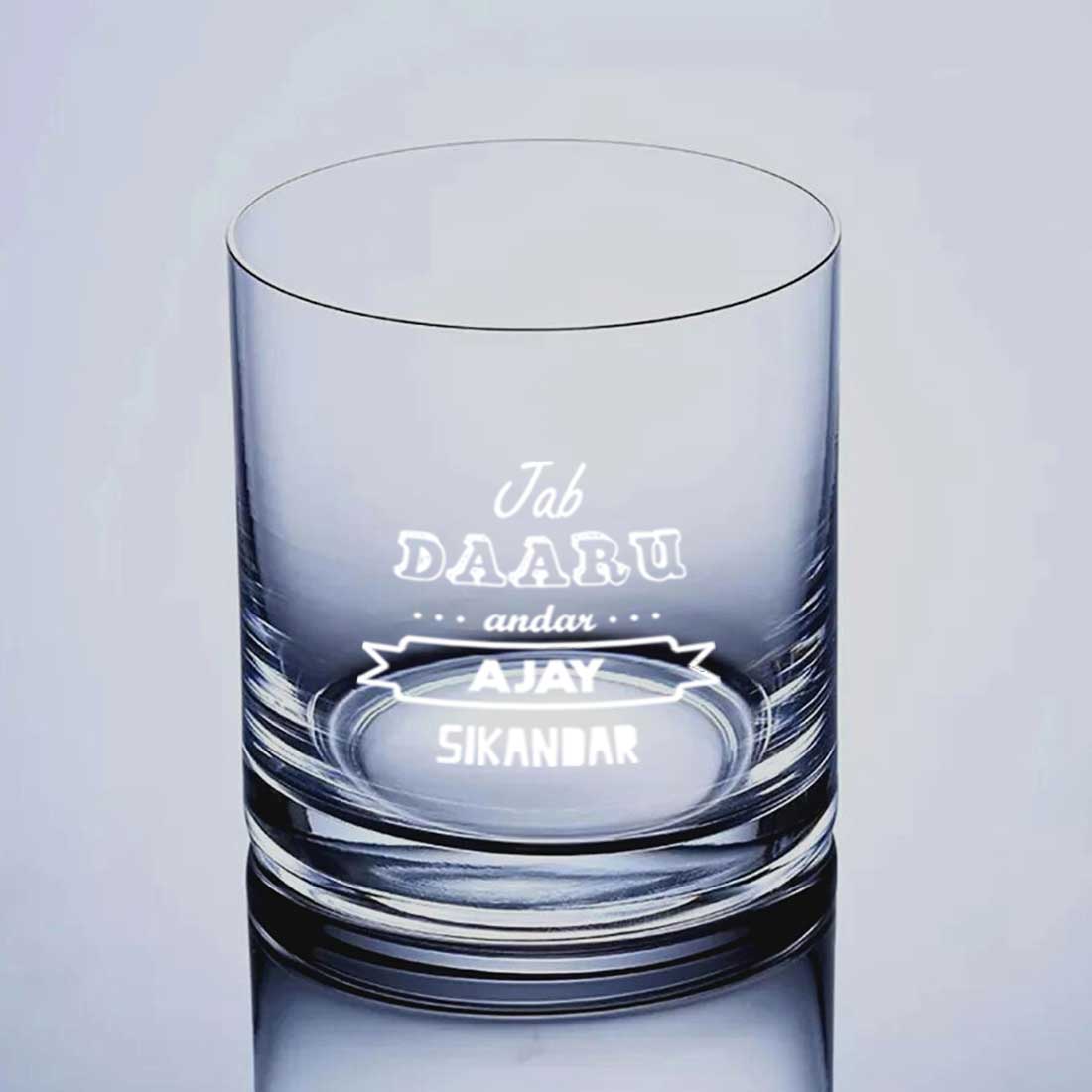 Customized Gifts for Him Whiskey Glass-Perfect Gift for Boyfirend Husband-Daaru