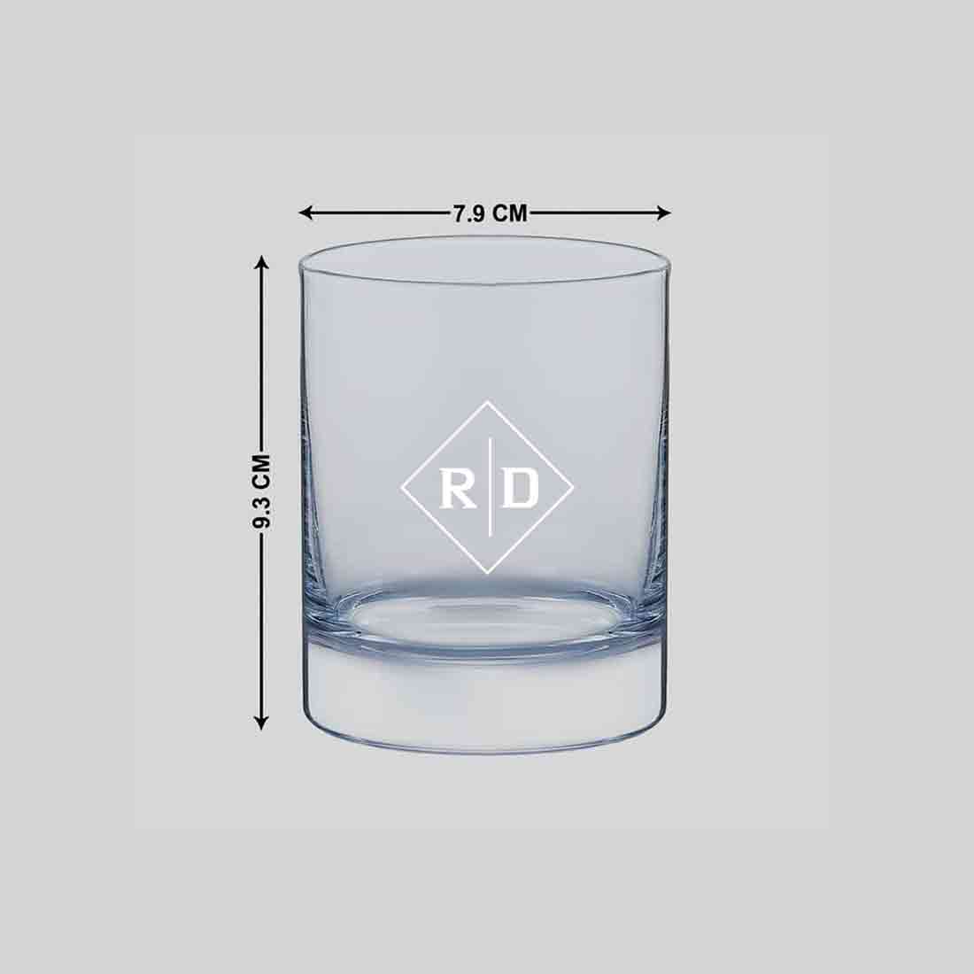 Monogrammed Whiskey Glasses-Custom Engraved Alcohol Glass with Initial