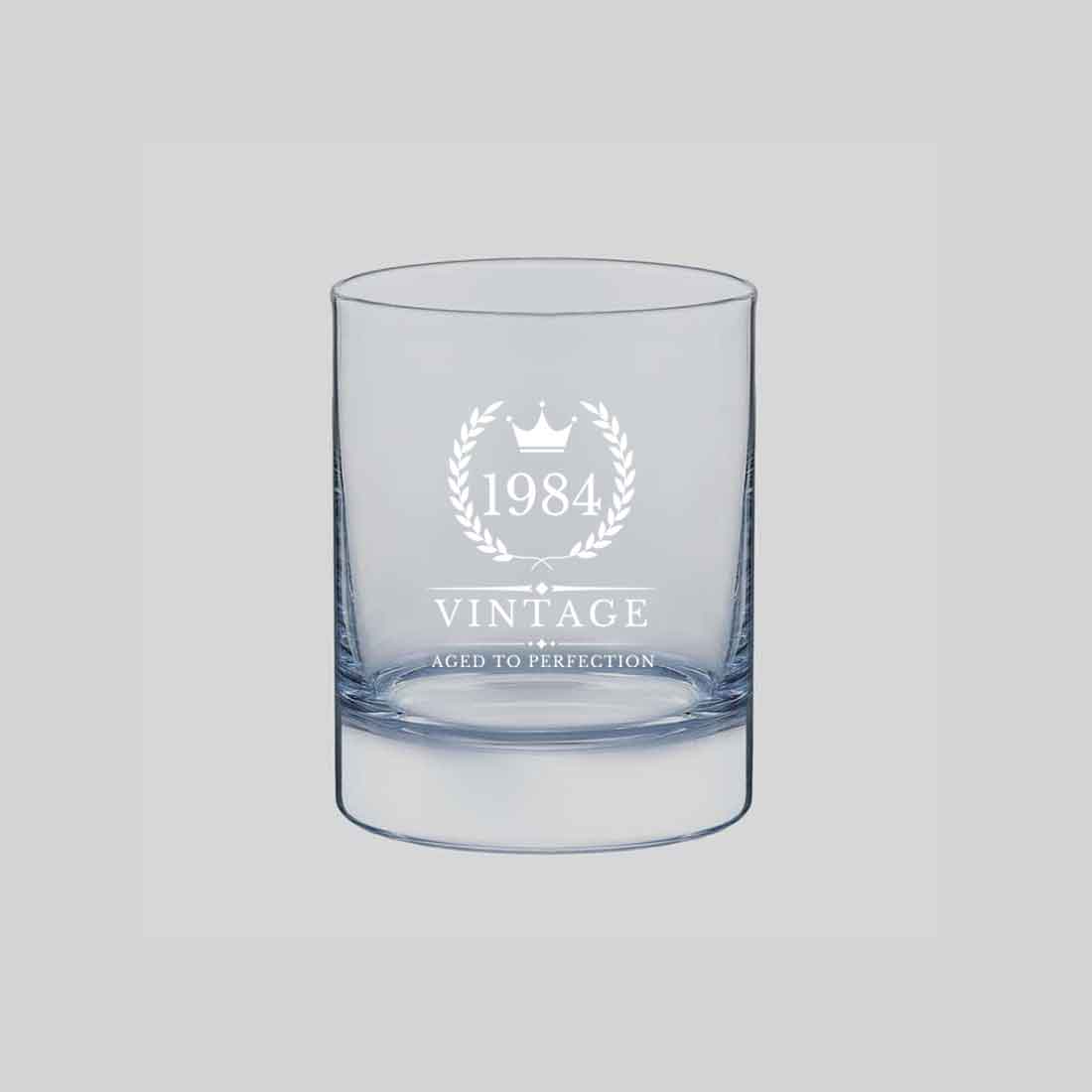 Engraved Whisky Glass Vintage Style Whiskey Glasses