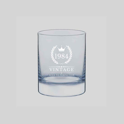 Engraved Whisky Glass Vintage Style Whiskey Glasses