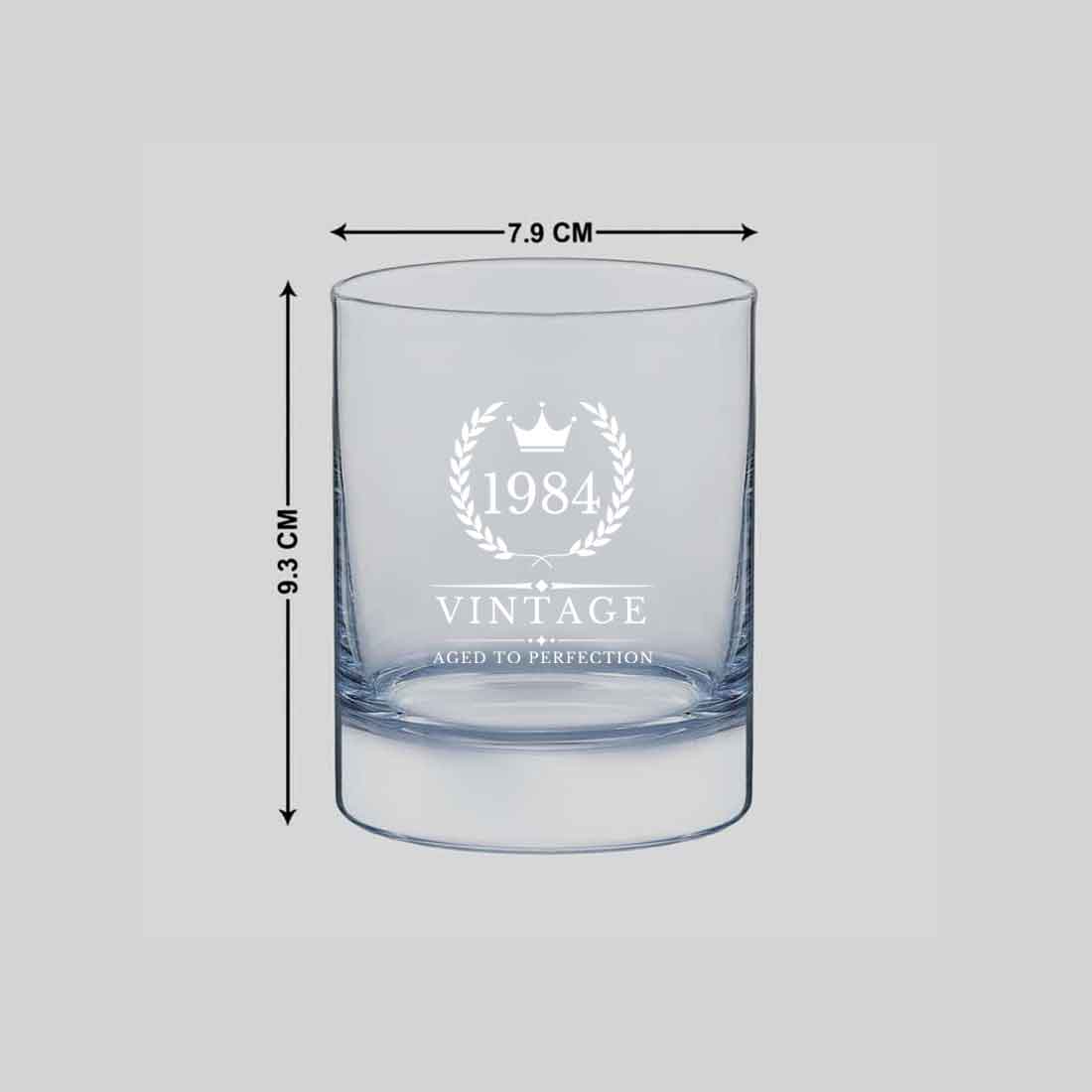 Engraved Whisky Glass Vintage Style Whiskey Glasses