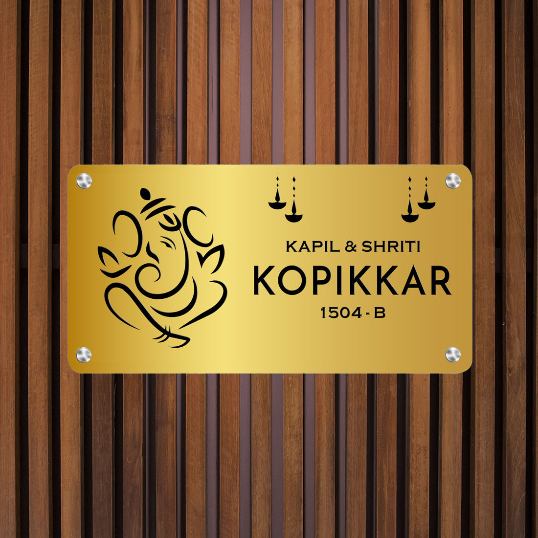 Auspicious Name Boards For House - Hanging Wooden Sign