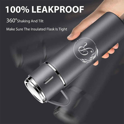 Customised Thermos Bottle With Cups Set for Travel Outdoor