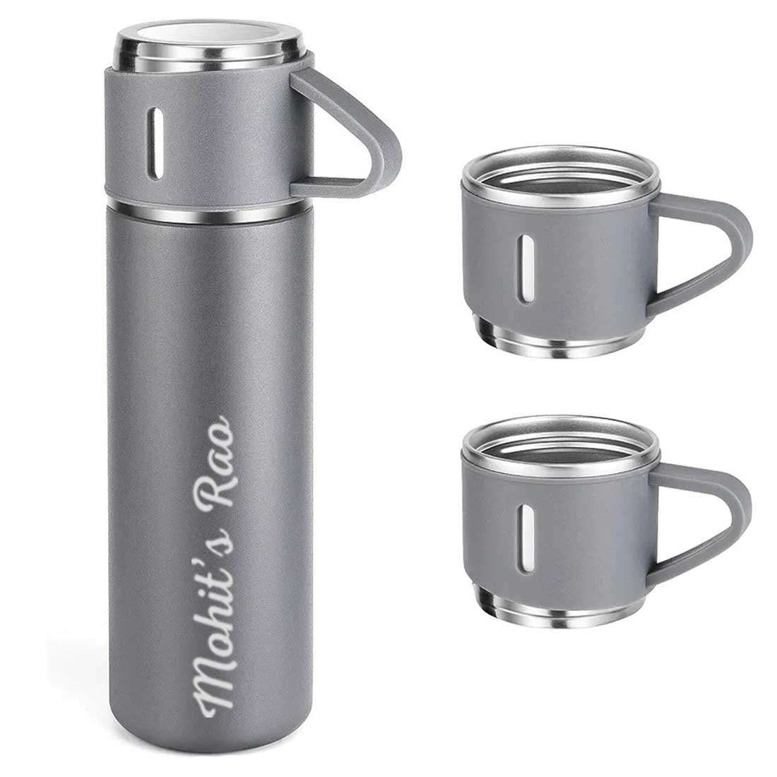 Personalized Thermos Cup Set Travel Coffee Tea Mug Flask Gift Box Cuppa