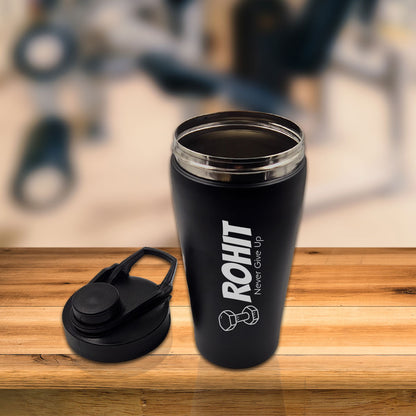 Personalized Protein Shaker for Gym Workout Custom Shake Mixer with Whisk Ball