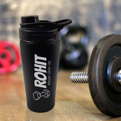 Personalized Protein Shaker for Gym Workout Custom Shake Mixer with Whisk Ball